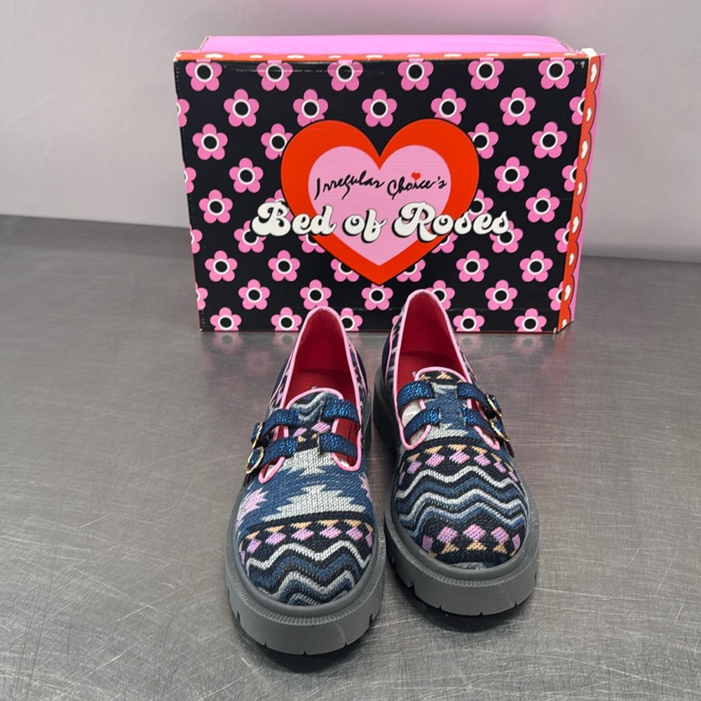 NWT Irregular Choice Patterned Shoes Size 38